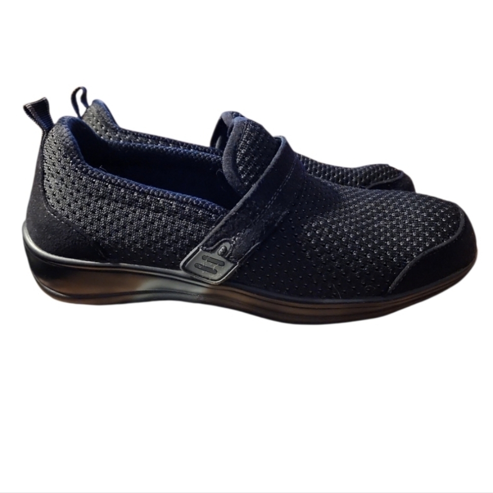 Orthofeet Women’s Orthopedic Quincy 821 Black Slip On Strap Shoes Size 9 B Med